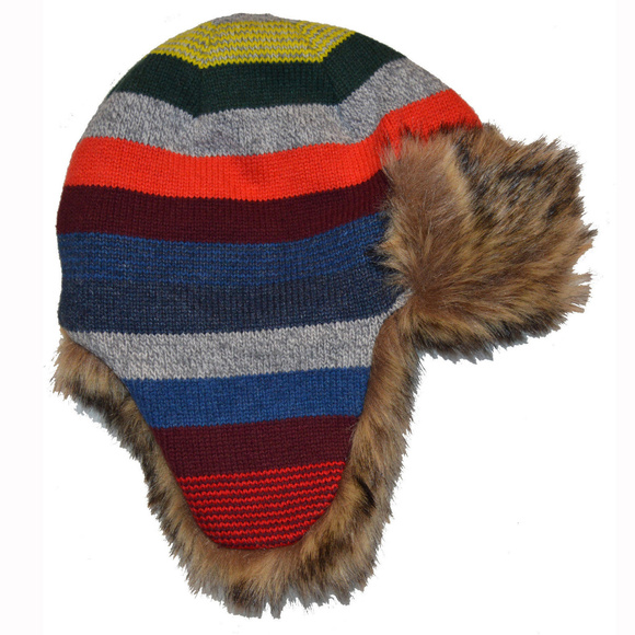 GAP Other - Baby Gap Crazy Stripe Faux Fur Lined Trapper Hat GAP Other - Baby Gap Crazy Stripe Faux Fur Lined Trapper Hat